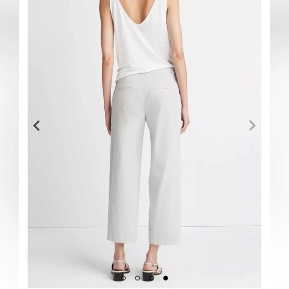 Vince Low-Rise Washed Cotton Crop Pant size 8 Lunar Dust gray - Picture 3 of 14